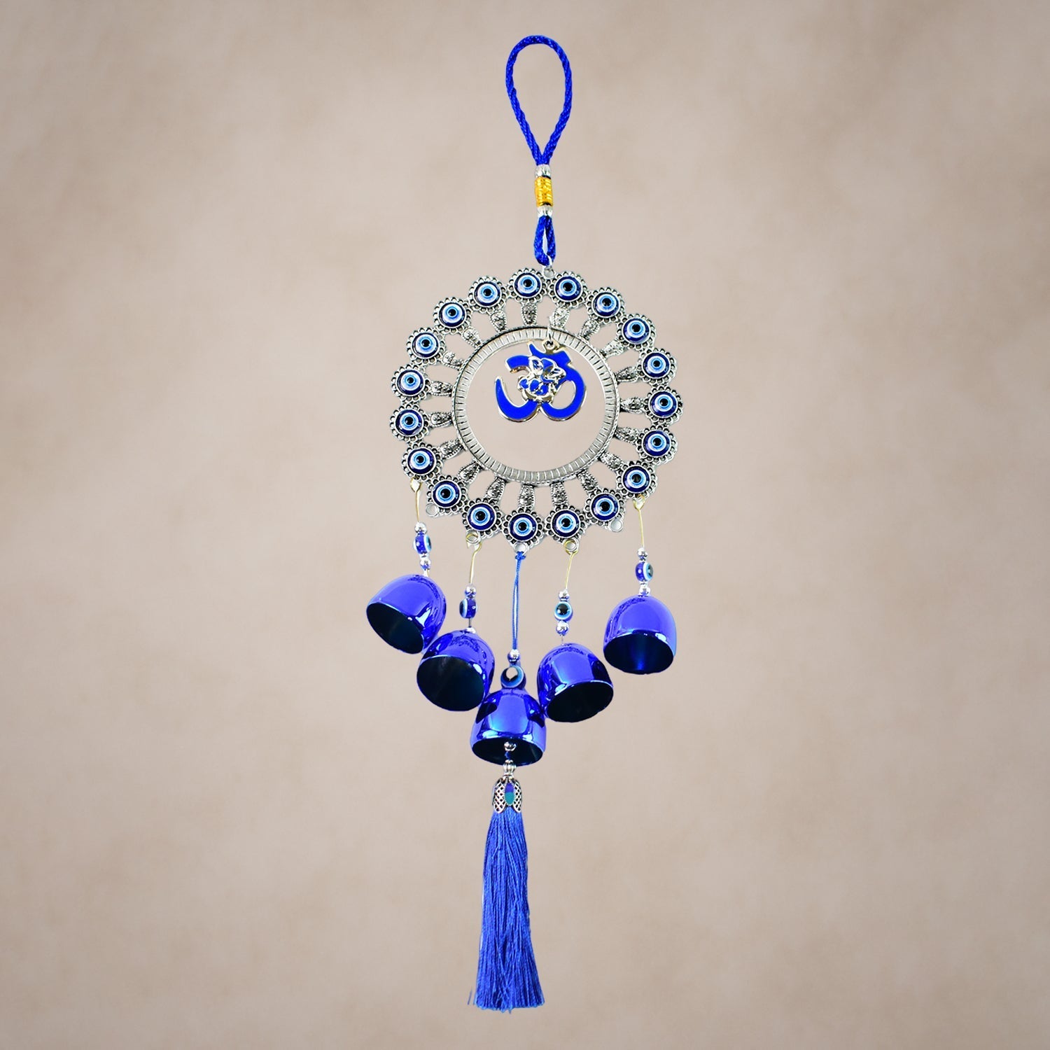 Decorative OM Evil Eye Wind Chime Wall Hanging (Mix Desin & 1 Pc) Decorative OM Evil Eye Wind Chime Wall Hanging (Mix Desin & 1 Pc)